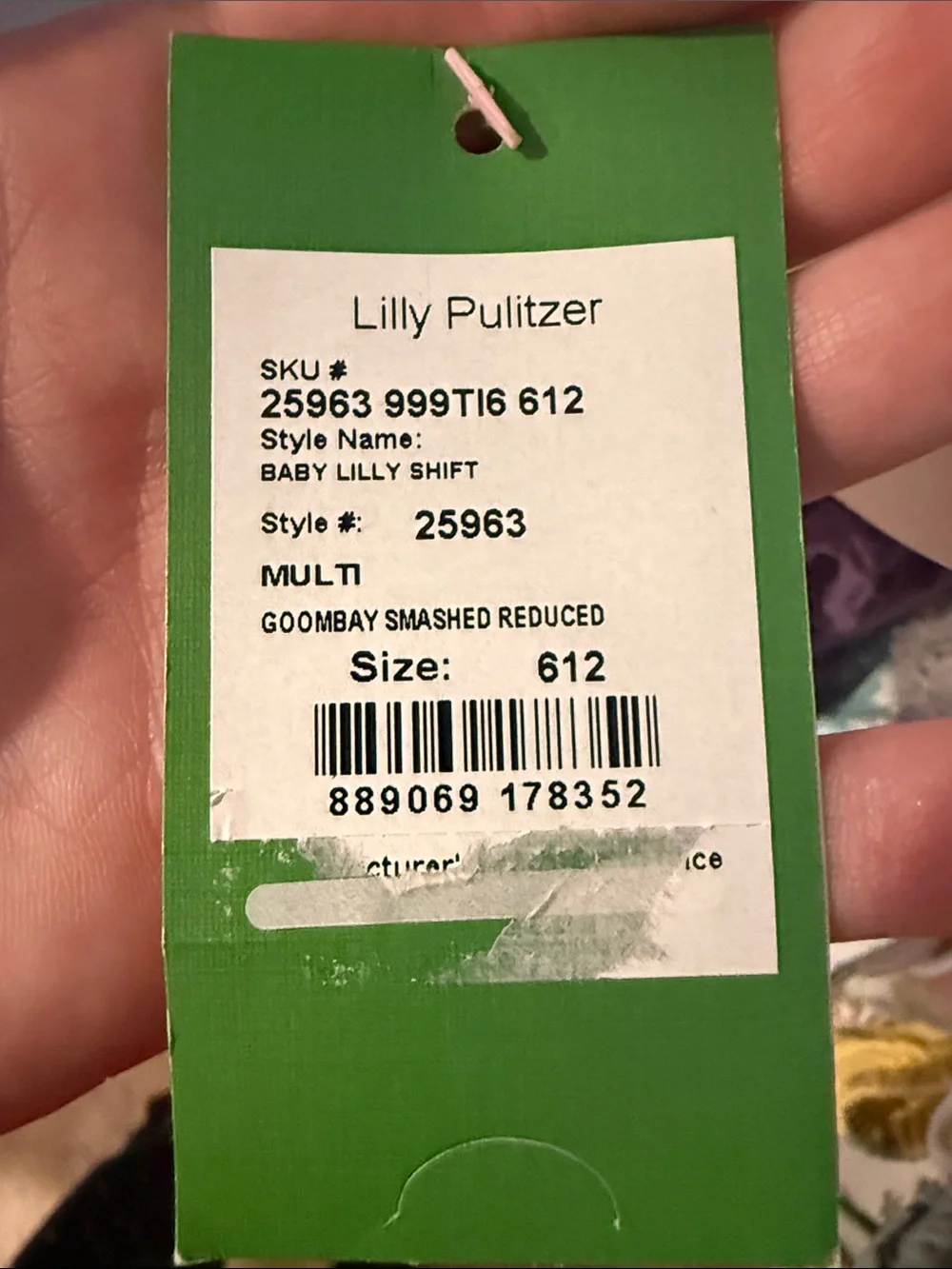 Lilly Pulitzer NWT Baby Girl Shift Dress Goombay Smashed in Size 6-12 months